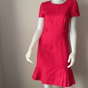 Talbots Linen  Pleated Hem Dress